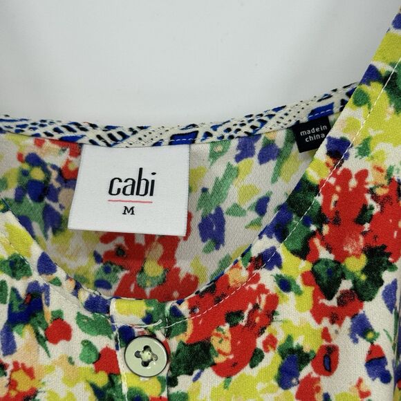 Cabi Romper Womens Size M Floral Fiesta Sleeveless Resort Beach Boho - Picture 3 of 4